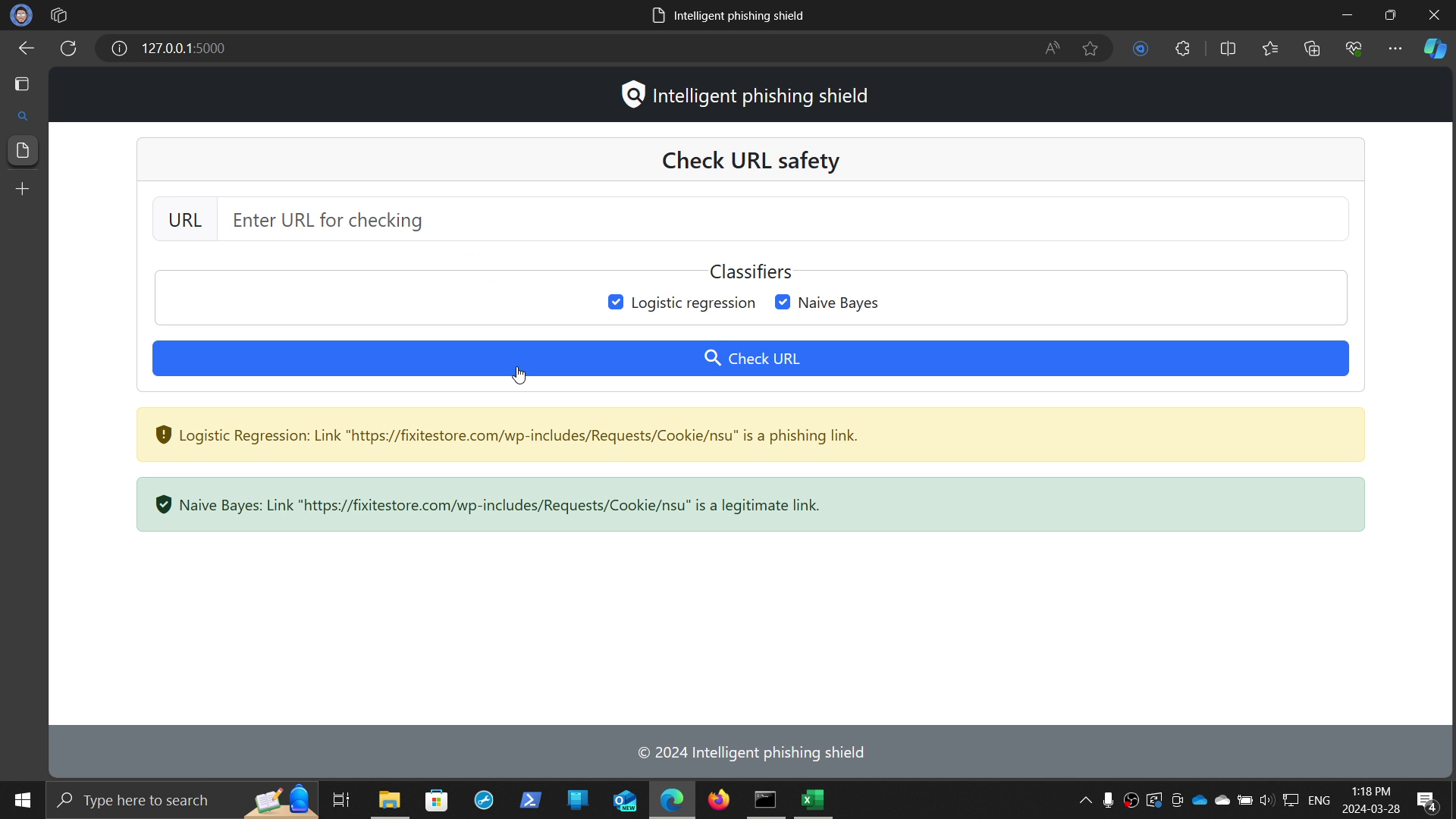 Screenshot of Phishing URL Detection 4